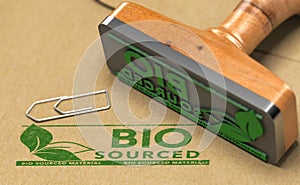 Biosourced Materials Label. Bio based Products photo