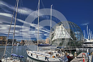 The Biosphere in the Old Port, Genoa, Italy