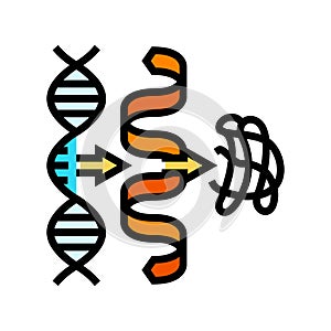 biosynthesis biochemistry color icon vector illustration