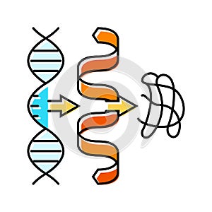 biosynthesis biochemistry color icon vector illustration