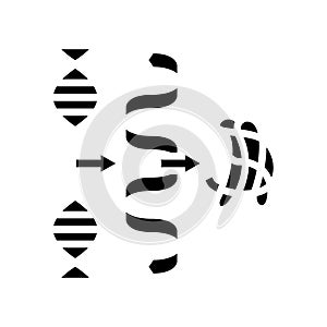 biosynthesis biochemistry glyph icon vector illustration