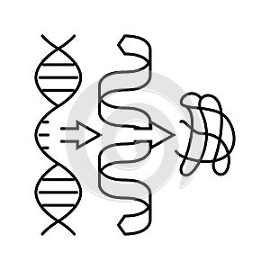 biosynthesis biochemistry line icon vector illustration