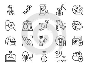 Biotech icon set. It included the biotechnology, biology, biological, BIOTEC, and more icons.