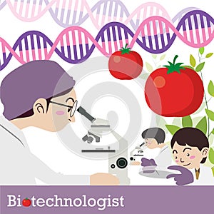 Biotechnologist occupation vector