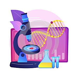 Biotechnology abstract concept vector illustration.