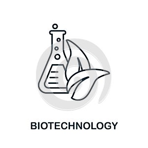 Biotechnology icon. Line element from bioengineering collection. Linear Biotechnology icon sign for web design