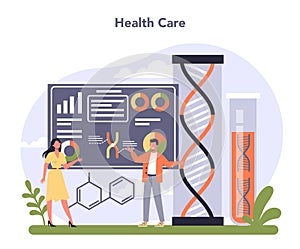 Biotechnology industry sector of the economy. Healthcare products