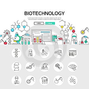 Biotechnology Linear Concept