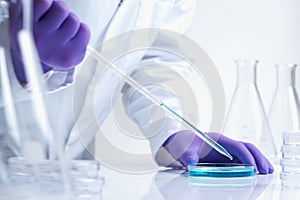 Biotechnology research in laboratory