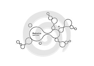 Biotechnology. Symbol molecule. Vector logo template. Abstract molecule vector template. Nanotechnology development