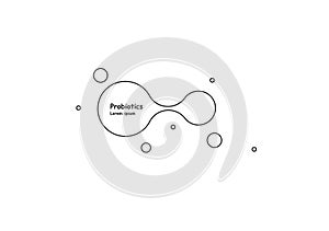 Biotechnology. Symbol molecule. Vector logo template. Abstract molecule vector template. Nanotechnology development
