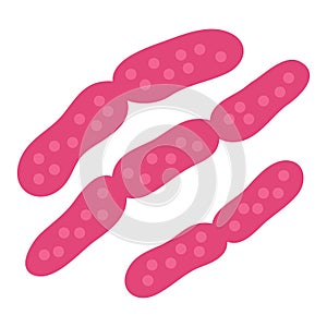 Biotic cell bacteria icon with modern flat style icon color or colorful photo