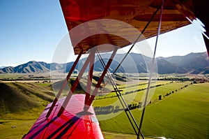 Biplane in Flight