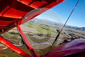 Biplane in Flight