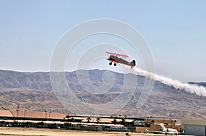 Biplane Taking Off From Jackie Cochran Airport photo