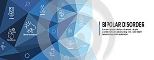 Bipolar Disorder or Depression BP Icon Set & Web Header Banner