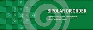 Bipolar Disorder or Depression BP Icon Set & Web Header Banner