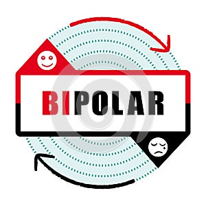 Bipolar disorder icon II. Mental disease.