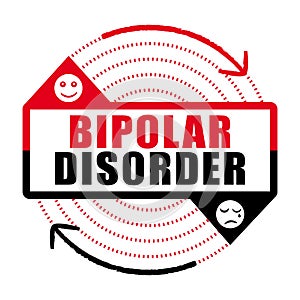 Bipolar disorder icon. Mental disease.