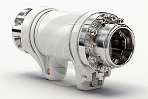 Bipolar Hip Prosthesis on white background