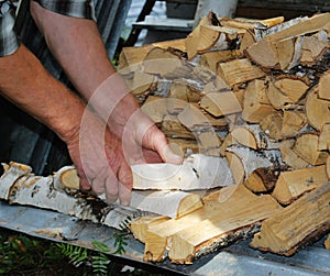 Birch firewood