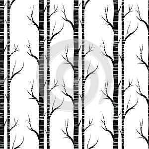 Birch tree.seamless pattern..fabricDesign element for wallpapers, web site background, baby shower invitation, birthday card