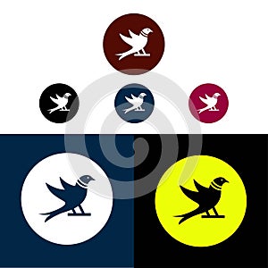 Bird animal vector logo template design