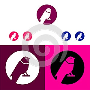 Bird animal vector logo template design