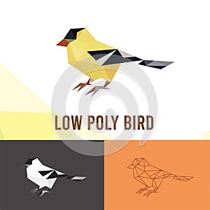 BIRD ILLUSTRATION WITH LOW POLY STYLE