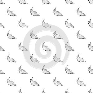 Bird big wing pattern vector seamless