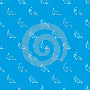Bird big wing pattern vector seamless blue