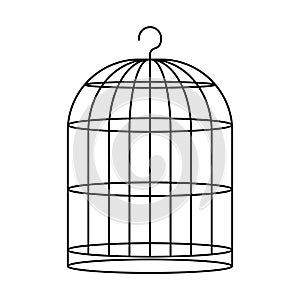 Bird cage icon vector