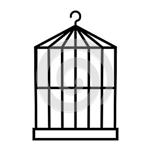 Bird cage icon vector