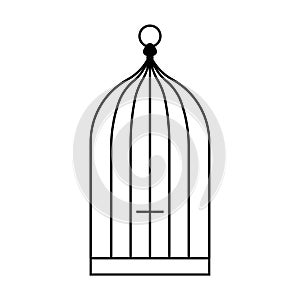 Bird cage icon vector