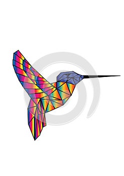 Bird color fly  logo  unique style artwork illustration photo