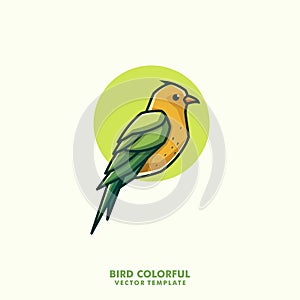 Bird Colorful Line art Concept illustration vector template