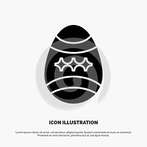 Bird, Decoration, Easter, Egg solid Glyph Icon vector