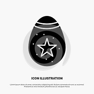 Bird, Decoration, Easter, Egg solid Glyph Icon vector