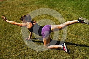 Bird dog yoga pose