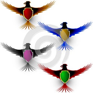 Bird Eagle Honor Shield Sign
