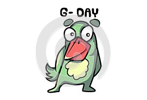 Bird Emoji quoting G- Day! photo