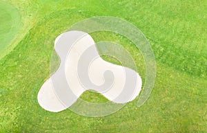 Bird eye cien on golf field