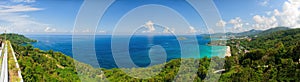 Bird-eye panorama of Phuket coastline