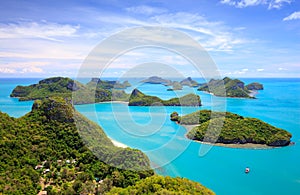 Bird eye view of Angthong national park, Thailand photo