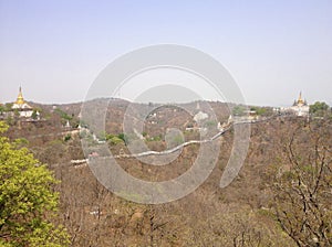 Bird eye view of Mandalay city from Mandalay hill