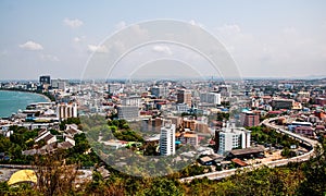 The Bird eye view of pattaya city