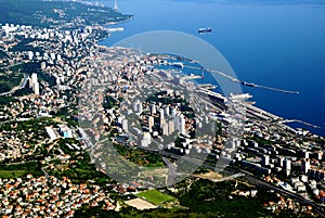 Bird Eye View of Rijeka and Adriatic Sea,Croatia