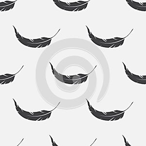 Bird feather seamless pattern background