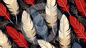 bird feathers background pattern, banner, wings background picture, seamless background