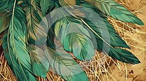 bird feathers background pattern, banner, wings background picture, seamless background